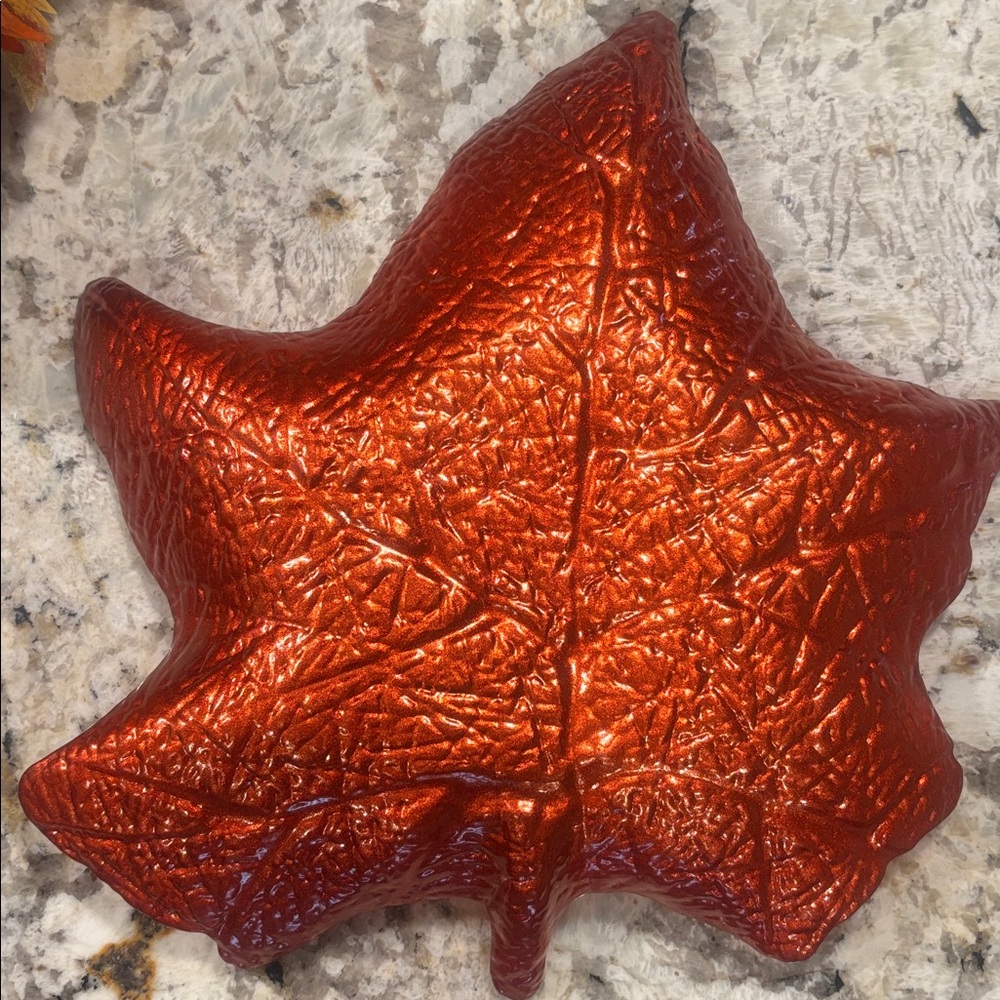 3 Akcam Turkish Glass Nesting Maple Leaf Bowls/Plates - Picture 4 of 8